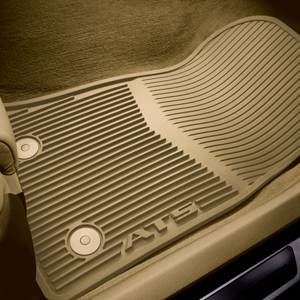 GM Accessories - GM Accessories 23255874 - First And Second-Row Premium All-Weather Floor Mats In Cashmere With ATS Script