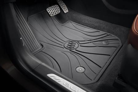 GM Accessories - GM Accessories 23277665 - First And Second-Row Premium All-Weather Floor Mats In Jet Black With Buick Logo