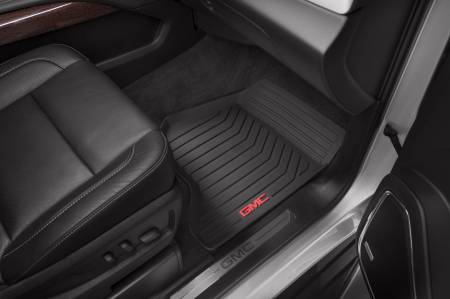 GM Accessories - GM Accessories 23452756 - Front All-Weather Floor Mats In Jet Black With GMC Logo