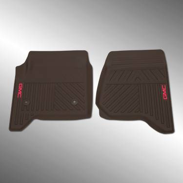 GM Accessories - GM Accessories 23452763 - Front All-Weather Floor Mats In Cocoa With GMC Logo