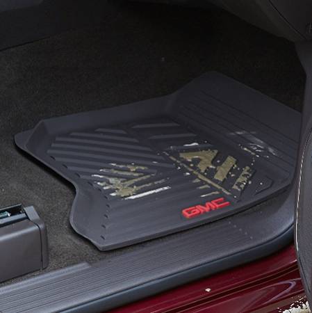 GM Accessories - GM Accessories 23452764 - Front All-Weather Floor Mats In Jet Black With GMC Logo