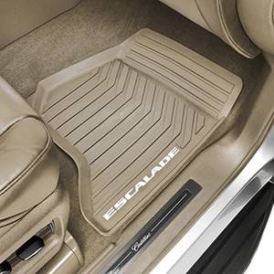 GM Accessories - GM Accessories 23470070 - Front All-Weather Floor Mats In Dune With Escalade Logo