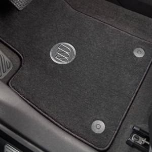 GM Accessories - GM Accessories 42533126 - First And Second-Row Premium Carpeted Floor Mats In Ebony With Buick Logo [2018-22 Encore]