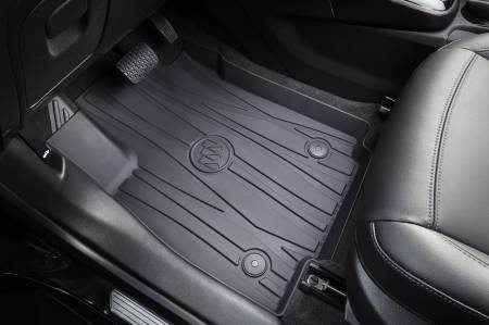 GM Accessories - GM Accessories 42533128 - First-Row Premium All-Weather Floor Liners In Ebony With Buick Logo [2018-22 Encore]