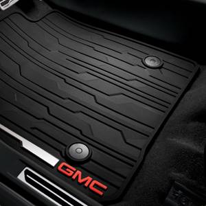 GM Accessories - GM Accessories 85131778 - First-Row Premium All-Weather Floor Mats In Jet Black With GMC Logo [2018-23 Acadia]