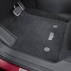 GM Accessories - GM Accessories 84178760 - First And Second-Row Premium Carpeted Floor Mats In Jet Black With Cadillac Logo [2019+ XT4]