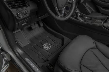 GM Accessories - GM Accessories 84179243 - First-Row Premium All-Weather Floor Liners In Ebony With Buick Logo