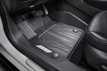 GM Accessories - GM Accessories 84284421 - First-Row Premium All-Weather Floor Liners In Jet Black With Chevrolet Script [2018-19 Malibu]