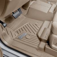 GM Accessories - GM Accessories 84357862 - First-Row Interlocking Premium All-Weather Floor Liner In Dune With Bowtie Logo (For Models Without Center Console)