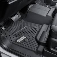 GM Accessories - GM Accessories 84357864 - First-Row Interlocking Premium All-Weather Floor Liner In Jet Black With GMC Logo (For Models Without Center Console)