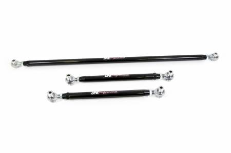 UMI Performance - UMI Performance 201723CM-B - 1982-2002 GM F-Body Double Adjustable Panhard Bar & Lower Control Arm Kit, Chrome Moly - Black