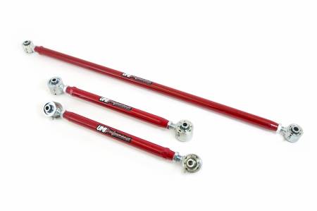 UMI Performance - UMI Performance 203538CM-R - 1982-2002 F-Body Double Adjustable Lower Control Arm Panhard Bar Kit, Chrome Moly - Red