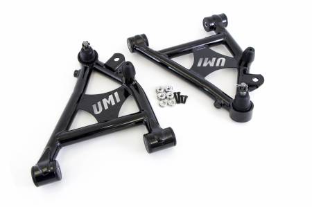 UMI Performance - UMI Performance 2051-B - 1982-1992 GM F-Body Front Lower A-arms, Polyurethane, Coilover Specific - Black