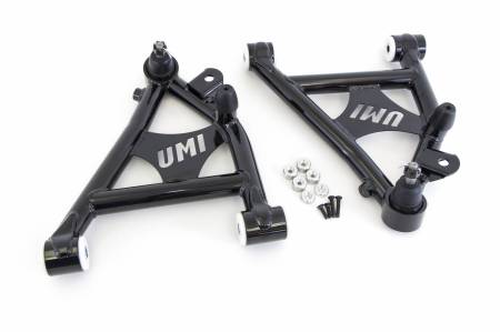 UMI Performance - UMI Performance 2052-B - 1982-1992 GM F-Body Front Lower A-arms, Delrin, Coilover Specific - Black