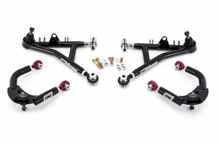 UMI Performance - UMI Performance 231716-B - 1993-2002 GM F-Body Front A-arm Kit, Adjustable, CrMo, Drag Race - Black