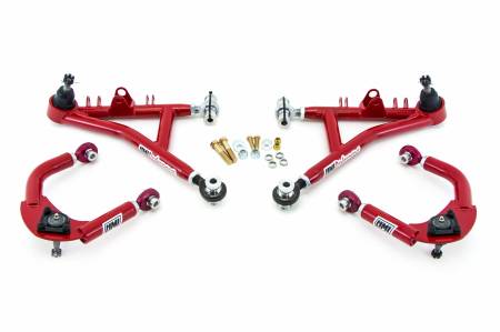 UMI Performance - UMI Performance 231716-R - 1993-2002 GM F-Body Front A-arm Kit, Adjustable, CrMo, Drag Race - Red