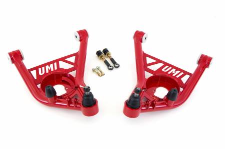 UMI Performance - UMI Performance 2652-R - 1970-1981 GM F-Body Front Lower A-arms, Delrin Bushings - Red