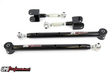 UMI Performance - UMI Performance 301417-B - 1978-1988 GM G-Body Adjustable Upper & Lower Control Arm Kit - Black