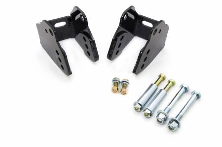 UMI Performance - UMI Performance 3018-B - 1978-1988 GM G-Body Rear Lower Control Arm Relocation Brackets, Bolt In - Black