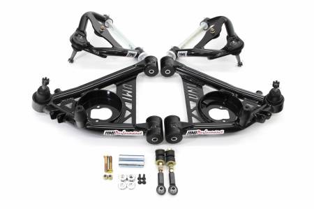 UMI Performance - UMI Performance 303133-1-B - 1978-1988 G-Body, S10 Tubular Upper & Lower Front A-Arm Kit, 1/2" taller upper ball joints - Black