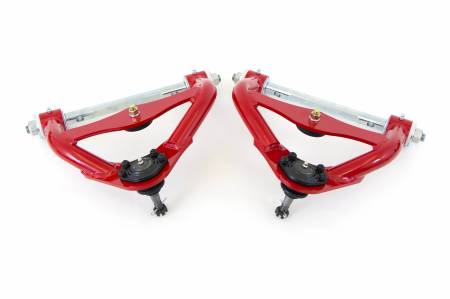 UMI Performance - UMI Performance 3033-1-R - 1978-1988 G-Body, S10 Tubular Front Upper A-Arms, " taller upper ball joints - Red