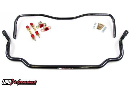 UMI Performance - UMI Performance 303534-B - 1978-1988 GM G-Body Solid Front & Rear Sway Bar Kit - Black