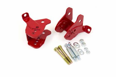 UMI Performance - UMI Performance 4012-R - 1964-1972 GM A-Body Rear Control Arm Relocation Brackets - Bolt-In - Red