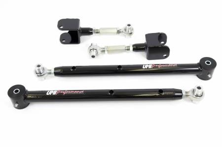 UMI Performance - UMI Performance 401417-B - 1968-1972 GM A-Body Adjustable Upper & Lower Control Arm Kit - Black