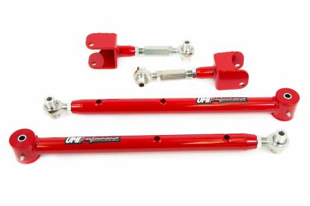 UMI Performance - UMI Performance 401417-R - 1968-1972 GM A-Body Adjustable Upper & Lower Control Arm Kit - Red