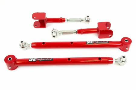 UMI Performance - UMI Performance 401419-R - 1964-1967 GM A-Body Adjustable Upper & Lower Control Arm Kit - Red