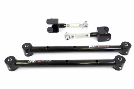 UMI Performance - UMI Performance 401517-B - 1968-1972 GM A-Body Lower Control Arm & Adjustable Rod-End Upper Control Arm Kit - Black