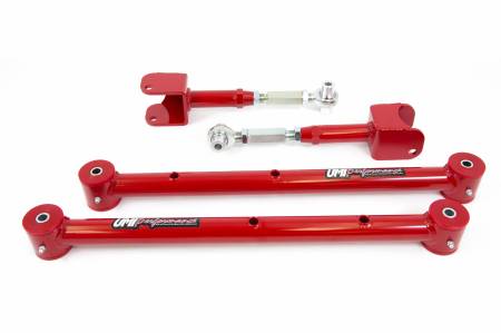 UMI Performance - UMI Performance 401519-R - 1964-1967 GM A-Body Lower Control Arm & Adjustable Rod-End Upper Control Arm Kit - Red