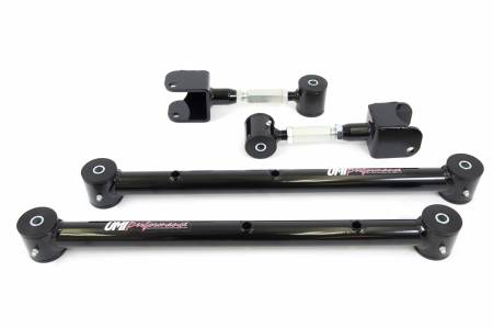 UMI Performance - UMI Performance 401525-B - 1968-1972 GM A-Body Lower Control Arm & Adjustable Upper Control Arm Kit - Black