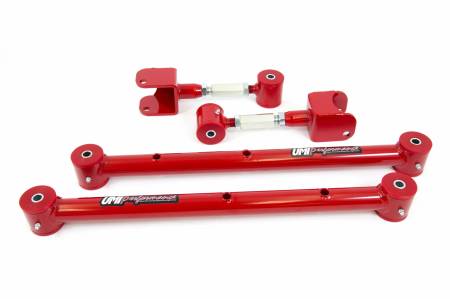 UMI Performance - UMI Performance 401525-R - 1968-1972 GM A-Body Lower Control Arm & Adjustable Upper Control Arm Kit - Red