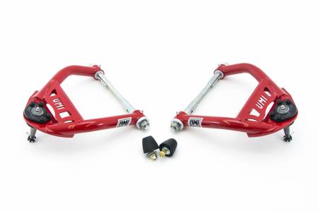 UMI Performance - UMI Performance 4033-1-R - 1964-1972 A-Body Tubular Front Upper A-arms, " Taller Ball Joints - Red