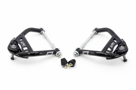 UMI Performance - UMI Performance 4033-B - 1964-1972 GM A-Body Tubular Front Upper A-Arms, Delrin Bushings - Black