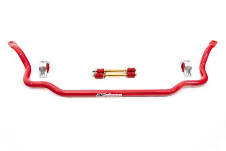 UMI Performance - UMI Performance 4066-R - 1964-1977 A-Body 1970-1981 F-Body GM Front Sway Bar, 1-1/4" Solid, Billet Mounts - Red