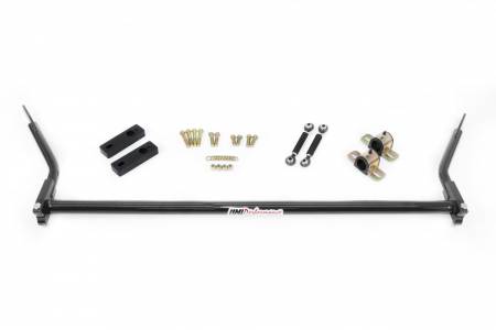 UMI Performance - UMI Performance 4080-B - 1964-1972 GM A-Body 1-1/4" Splined Front Sway Bar (double shear end links) - Black