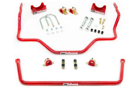 UMI Performance - UMI Performance 644043-R - 1973-1987 GM C10 Front and Rear Sway Bar Kit - Red