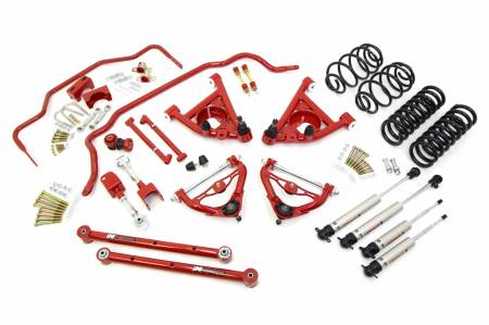 UMI Performance - UMI Performance GBF005-1-R - 1978-1988 GM G-Body Handling Kit- Stage 4, 550lb Front Springs, 1" Rear Lowering Springs - Red