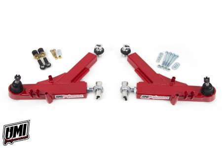 UMI Performance - UMI Performance 2309-R - 1993-2002 GM F-Body Boxed Adjustable Lower A-Arms, Rod Ends - Red