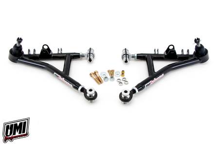 UMI Performance - UMI Performance 2317-B - 1993-2002 GM F-Body Tubular Lower A-arms, CrMo, Drag Race - Black