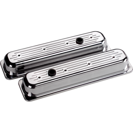 Billet Specialties - Billet Specialties 95820 - Valve Cover Chevy SB Short Center Bolt Ball-Milled Polished