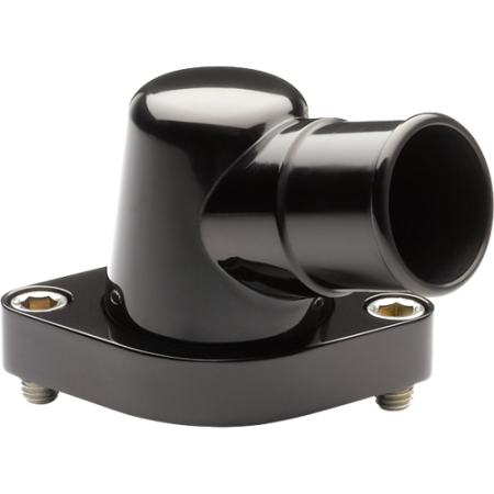 Billet Specialties - Billet Specialties BLK90320 - Thermostat Housing Black Swivel 15 Deg Chev Appl