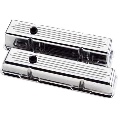 Billet Specialties - Billet Specialties 95120 - Valve Cover Chevy SB Short Ball-Milled Polished