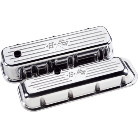 Billet Specialties - Billet Specialties 96027 - Valve Cover Chevy BB Short Flag Polished