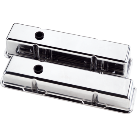 Billet Specialties - Billet Specialties 95129 - Valve Cover Chevy SB Short Plain Polished