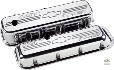 Billet Specialties - Billet Specialties 96022 - Valve Cover BB Short Chv Pwr Polished