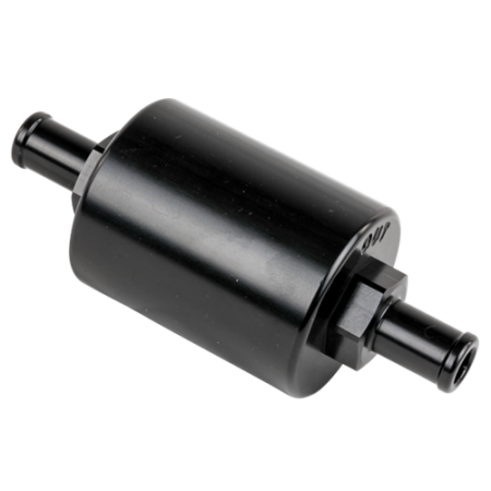 Billet Specialties - Billet Specialties BLK42130 - In-Line Fuel Filter 3/8" Barbed Black