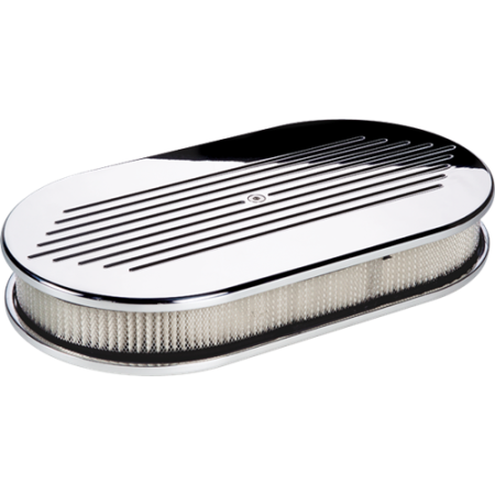 Billet Specialties - Billet Specialties 15420 - Air Cleaner Large Oval Ball-Milled Polished